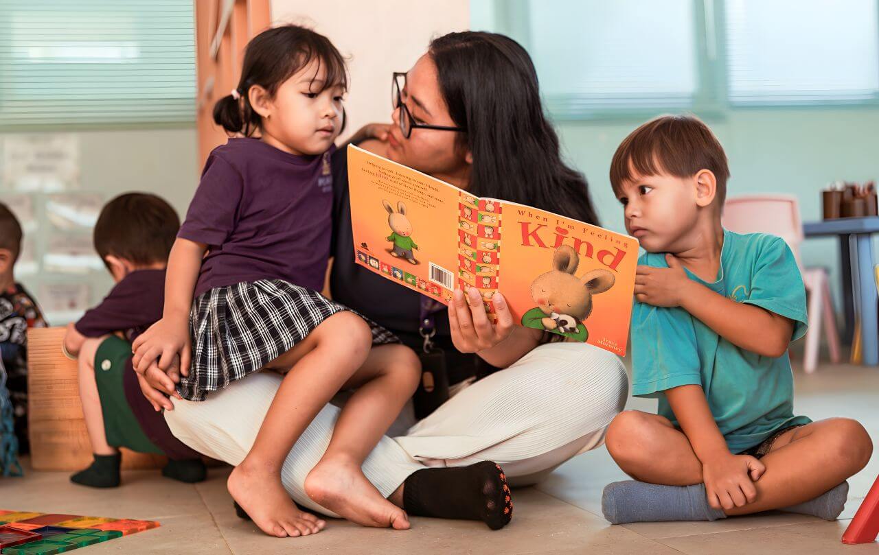 bhumi bali school early years program teacher with kids